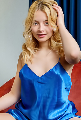 Bianca Bell Teases With Unbuttoned Chemise Lounging On Armchair