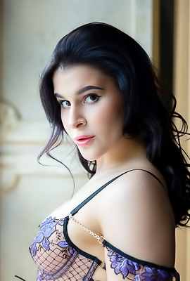 Pandora Red Seduction In Sexy Lingerie And Black Stockings