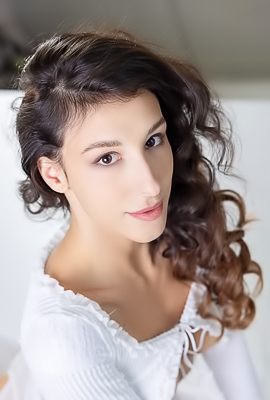 Luna Ortega Leggy Spanish Brunette Reclines On The Cool Marble Surface