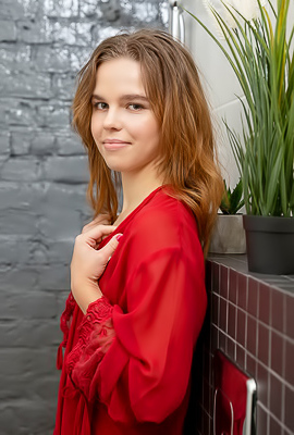 Alaya Teases With Scarlet Lingerie In A Steamy Shower Striptease