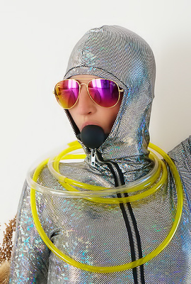 Titiana Teases With A Kinky Catsuit And Gag On This Daring Solo Expedition